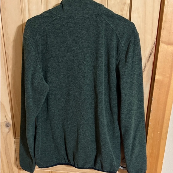 Dri-Duck Men's Fleece Forest Green Snap button collar Sweater - Picture 3 of 5